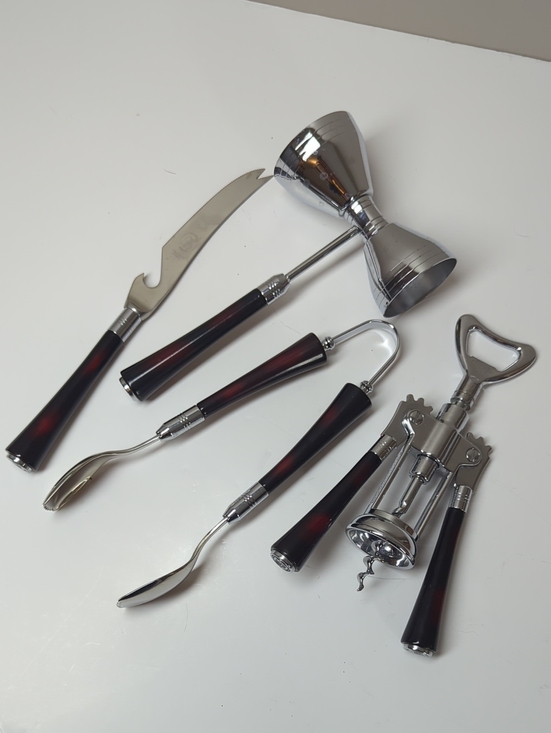 Other - Vintage 60s Glo-hill Bar Tool Set Cherry Bakelite 4 Set